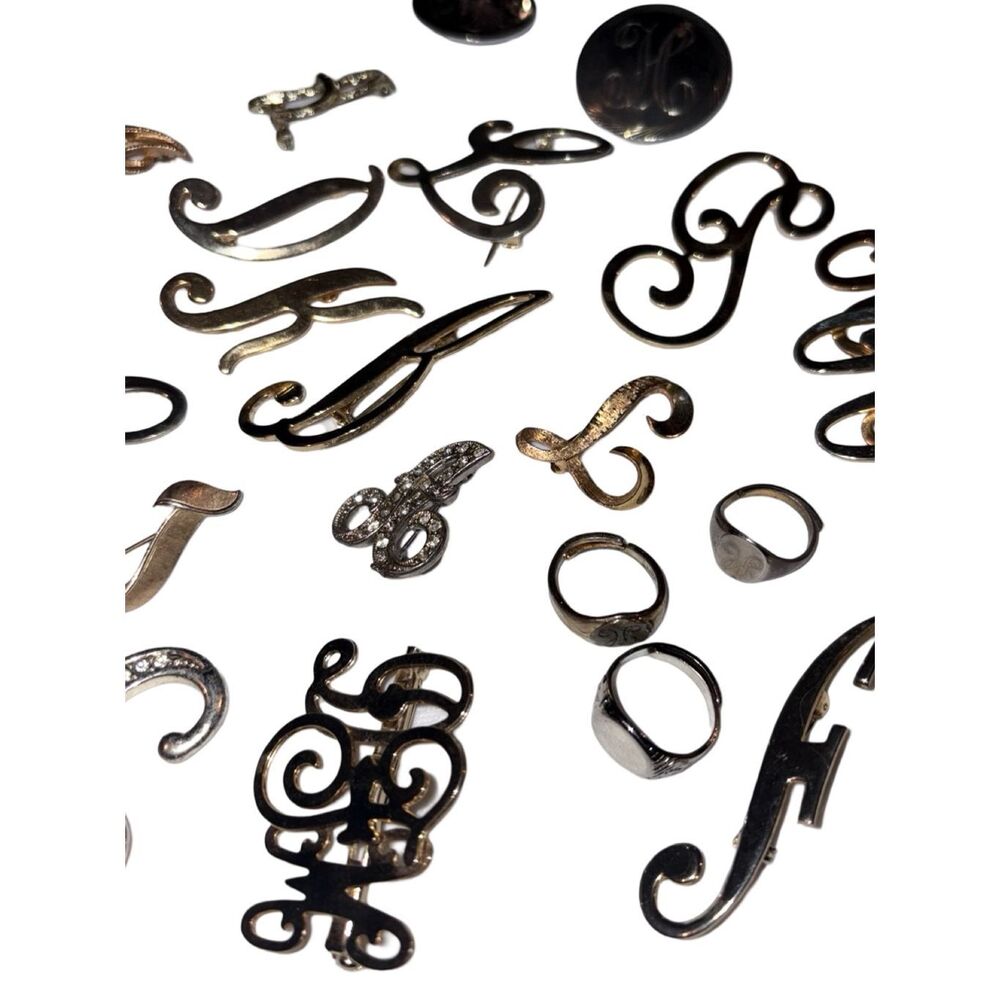 Mcm Various Cursive Monogram Letters Initials Vin… - image 5